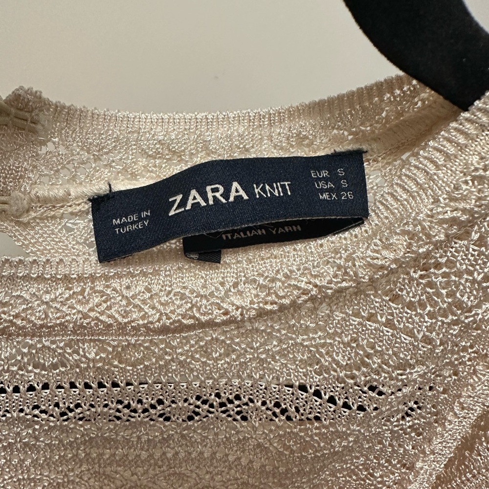 Zara Beige Knit Top - Picture 3 of 5